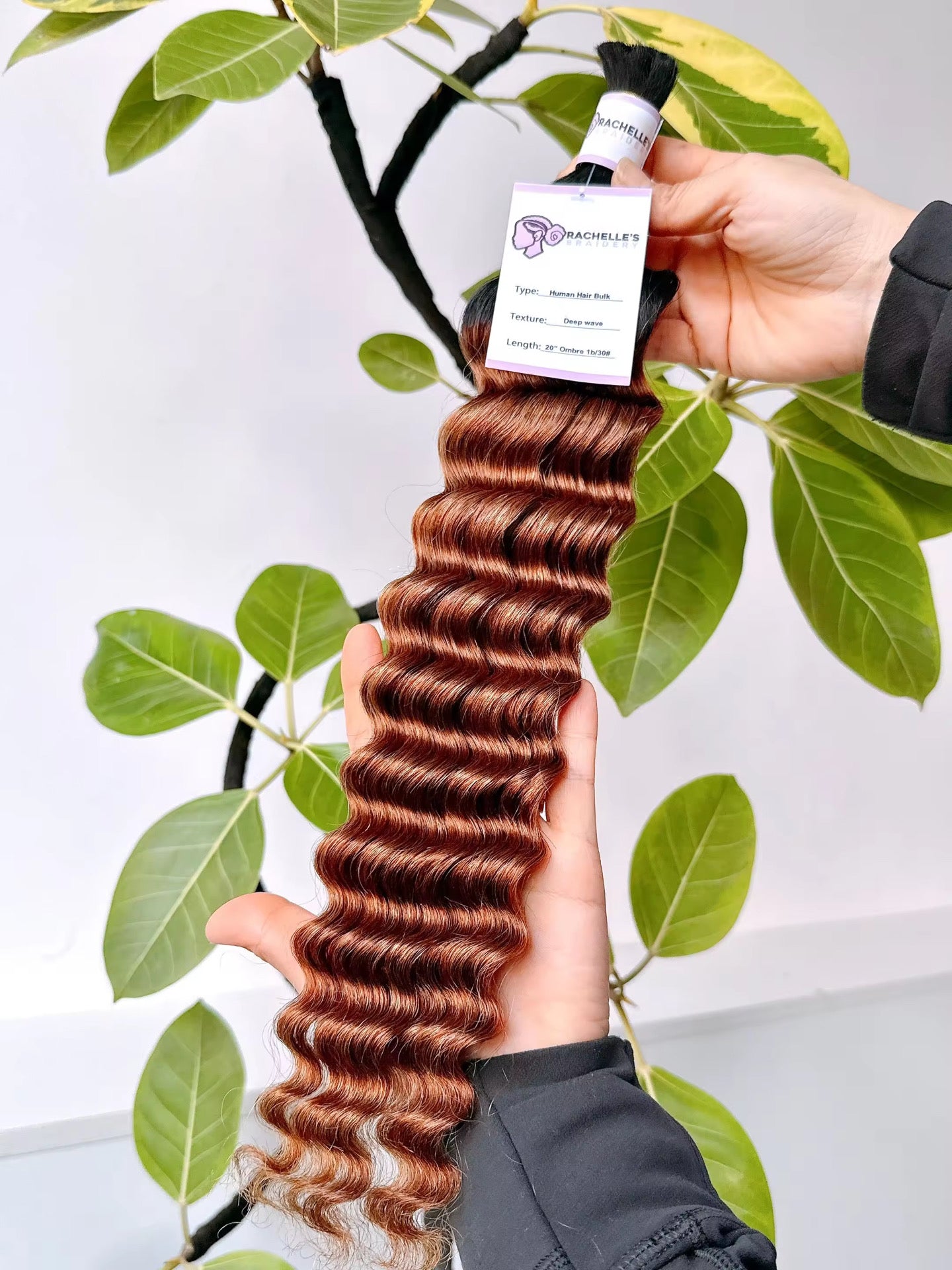 Deep Wave 20" Ombre - Human Hair Bulk