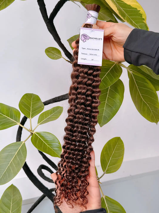 Italian curly 20" - Human Hair Bulk 4#