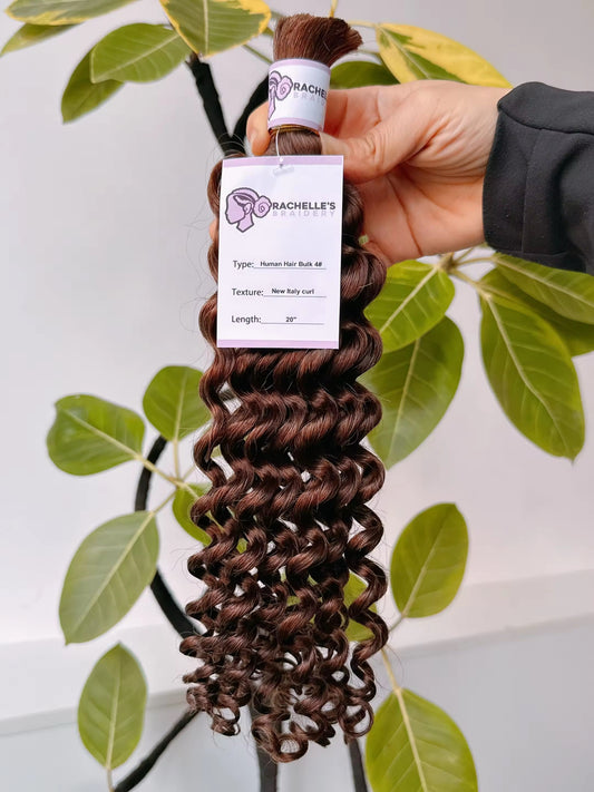 New Italy Curl 20" - Human Hair Bulk 4#